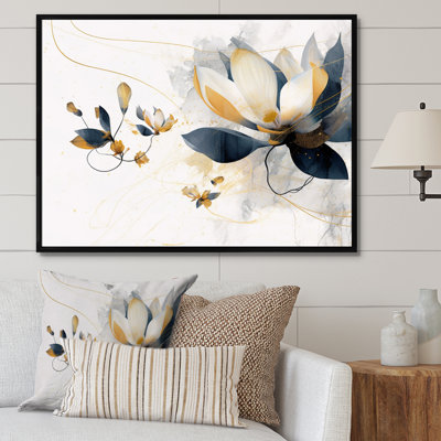 «Yellow Yellow Magnolias Nature Elegance I», reproduction sur toile