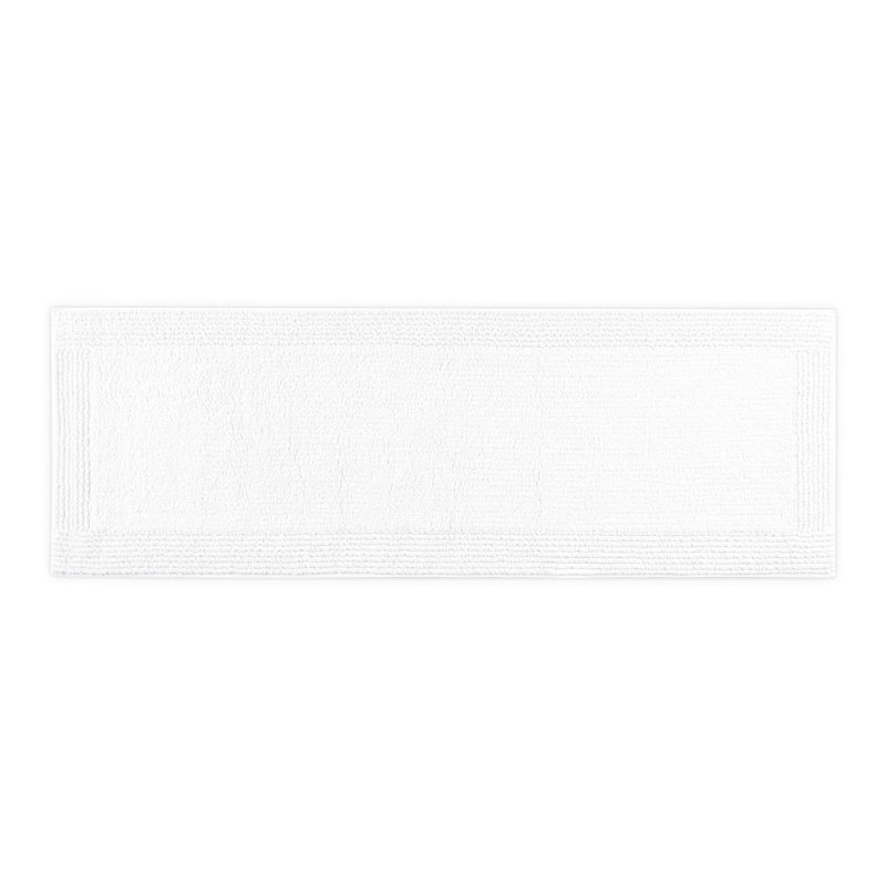 1 PCS 100% Cotton Tufted 3000 GSM Reversible Bath Rug White, Rectangle 1'8" x 2'6"