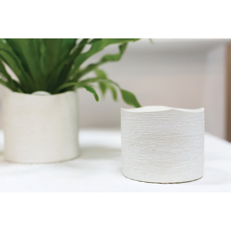 Handmade Ceramic Pot Planter, 5" H x 5.7" W x 5.7" D