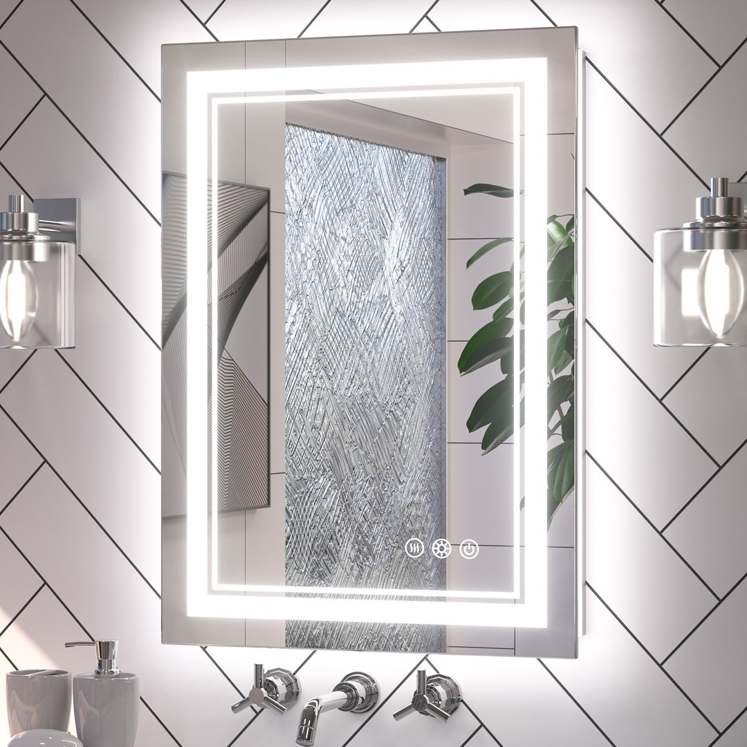 Chrisna Front and Backlit LED Bathroom Vanity Mirror Ivy Bronx 