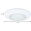 Plafonnier encastré humide blanc 7,25 po Ashlock