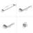 5 Piece Bathroom Hardware Set Stainless Steel Bathroom Accessories Kit Wall Mounted Bathroom Towel Holder Set-124666432