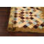 Tapis bleu / brun en laine noué à la main de conception unique 3 pi 2 po x 4 pi 7 po New Age