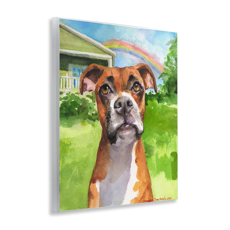 «Boxer and Rainbow Portrait», plaque murale par George Dyachenko