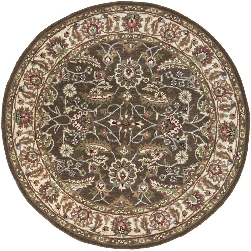 Arnedra Oriental Handmade Tufted Wool Area Rug, Round 6'