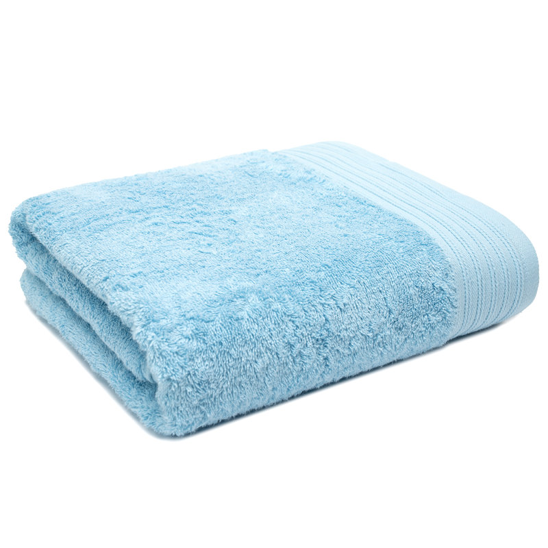 Drap de bain 100% coton Cecille, Bleu ciel