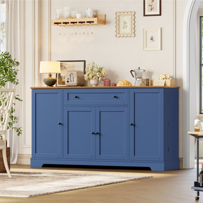 54'' Wide Sideboard with Pantry Doors, Adjustable Shelves and Large Drawer