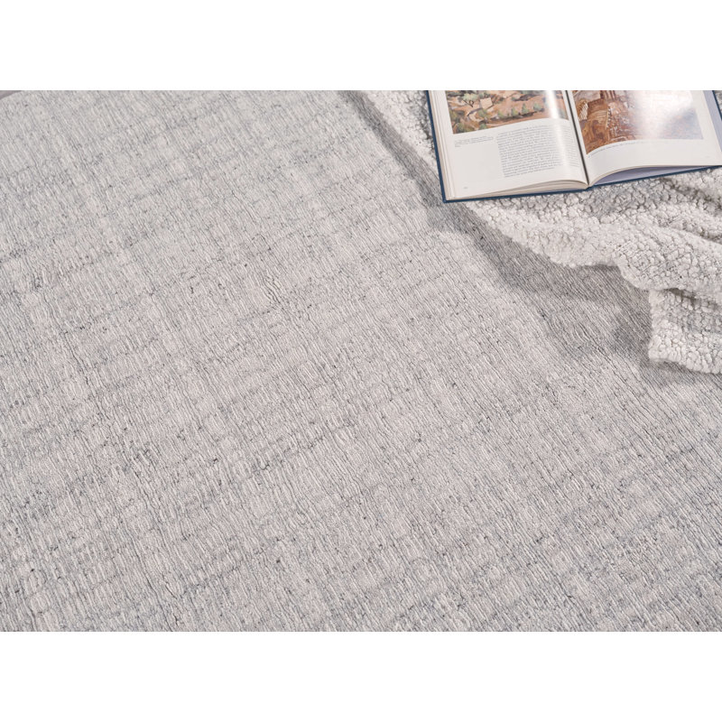 Ivory Hand-Knotted Wool Rectangular Area Rug 10' x 14'