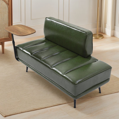 Banc rembourré en similicuir de 54,98 po
