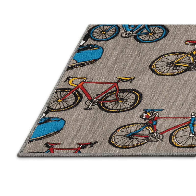  Tapis lavable pour vélo, Rectangle 7 pi x 9 pi