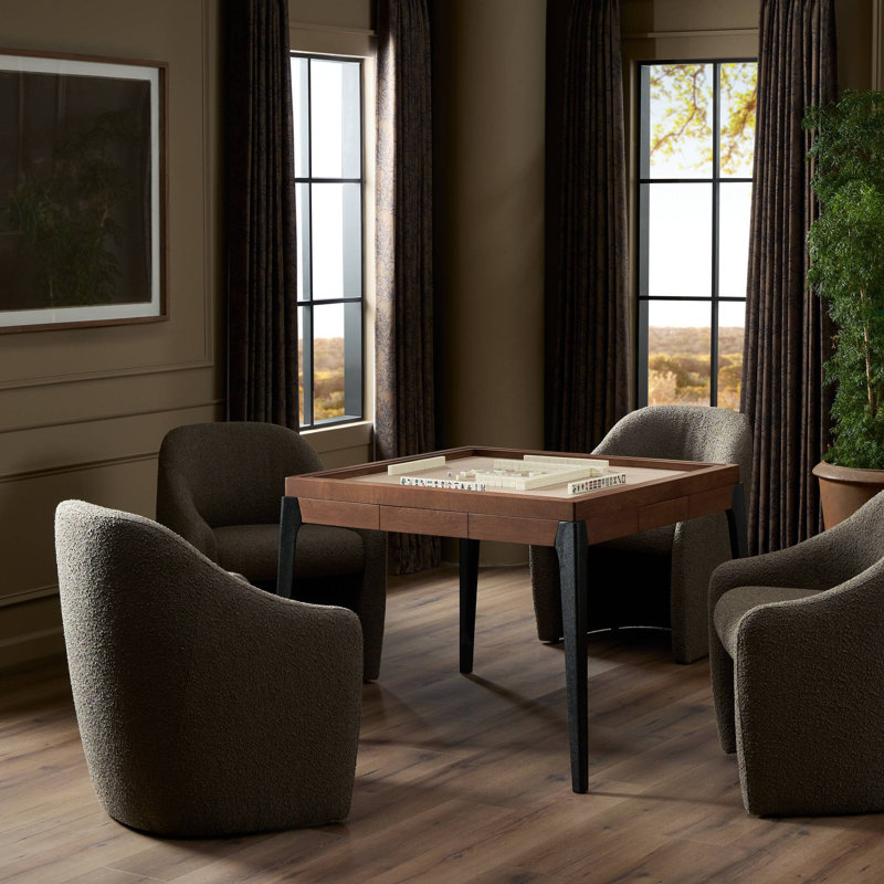 Mahjong Table-Ebonized Oak, Smoked Oak