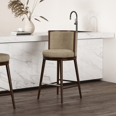 Tabouret de bar rembourré Evalyn