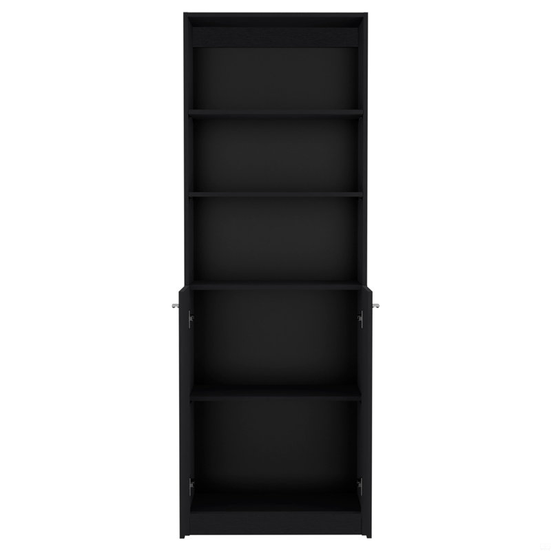 Bibliothèque 2 portes avec tablettes supérieures