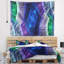 Tapisserie abstraite bleue et verte-28488424