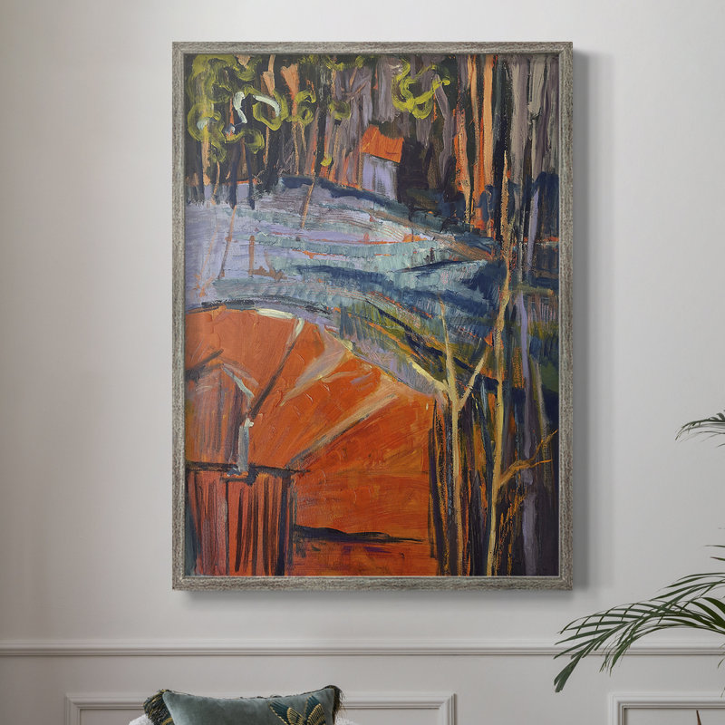 «Cadmium Winter Solstice IV», reproduction encadrée - bois massif, H 30 po x l 24 po
