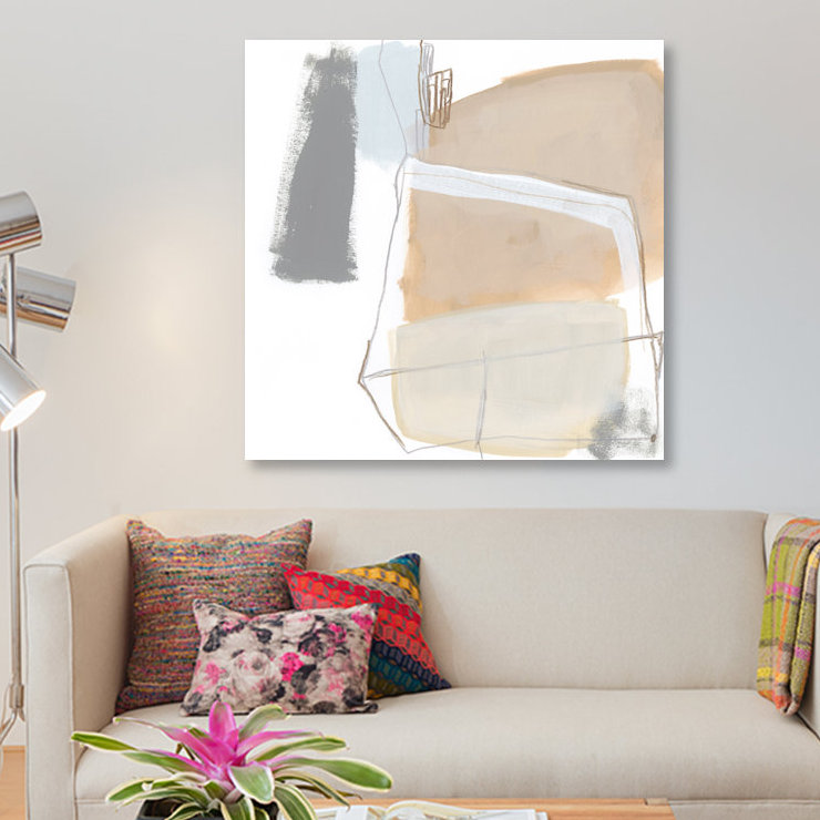 «Overture V», reproduction sur toile, H 26 po x l 26 po x P 1,5 po, Pas de tapis, Toile tendue