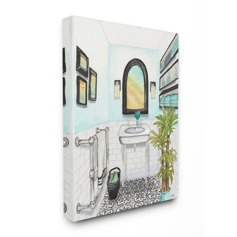 «Bathroom», reproduction, H 40 po x l 30 po x P 1,5 po, Toile tendue