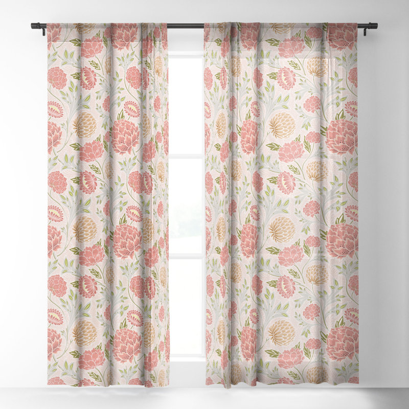 Rideau en polyester Okeelanta, L 50 po x L 84 po