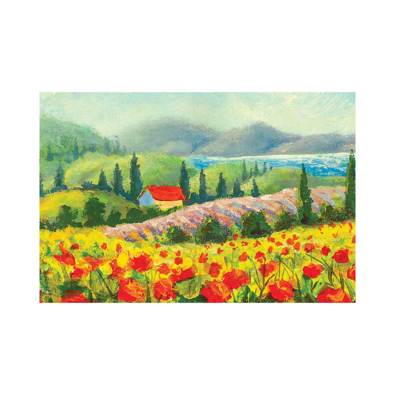 Country House On A Beautiful Slope by Valery Rybakow - Wrapped Canvas Painting, 101.6 cm H x 66.04 cm W x 1.91 cm D