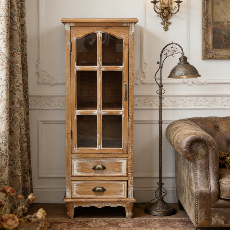 Armoire de rangement en bois rustique, Marron antique