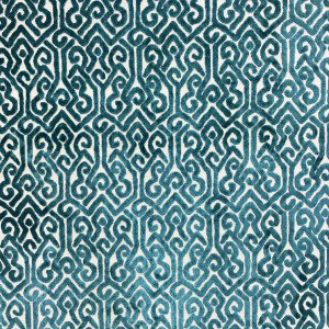 Tribal Cut Velvet | Alexandra Fabric_ALEXANDRA, Turquoise