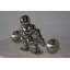 Statue en chrome haltérophile Alesja Modern Art