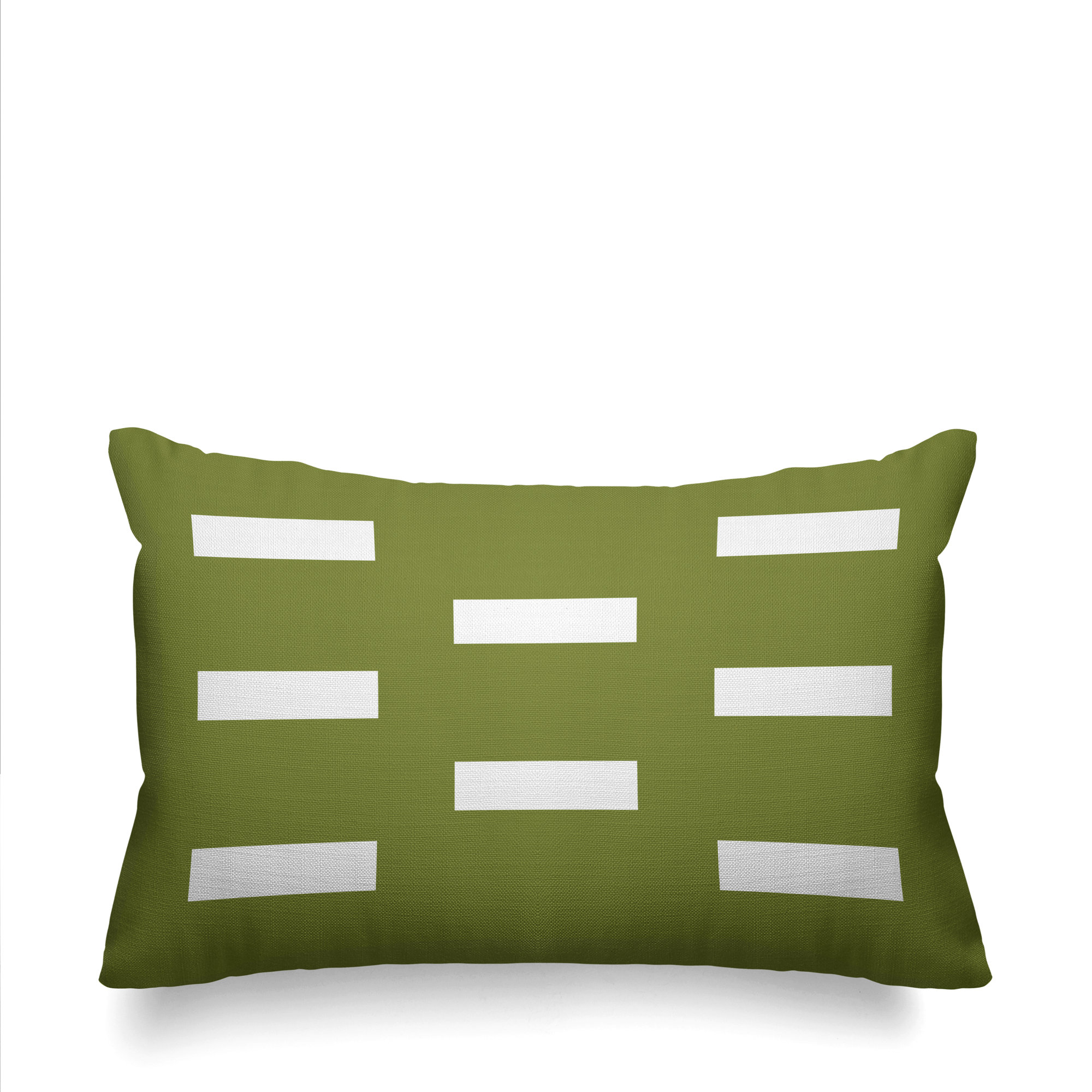 Luella Geometric Indoor/Outdoor Throw Pillow, Olive Green