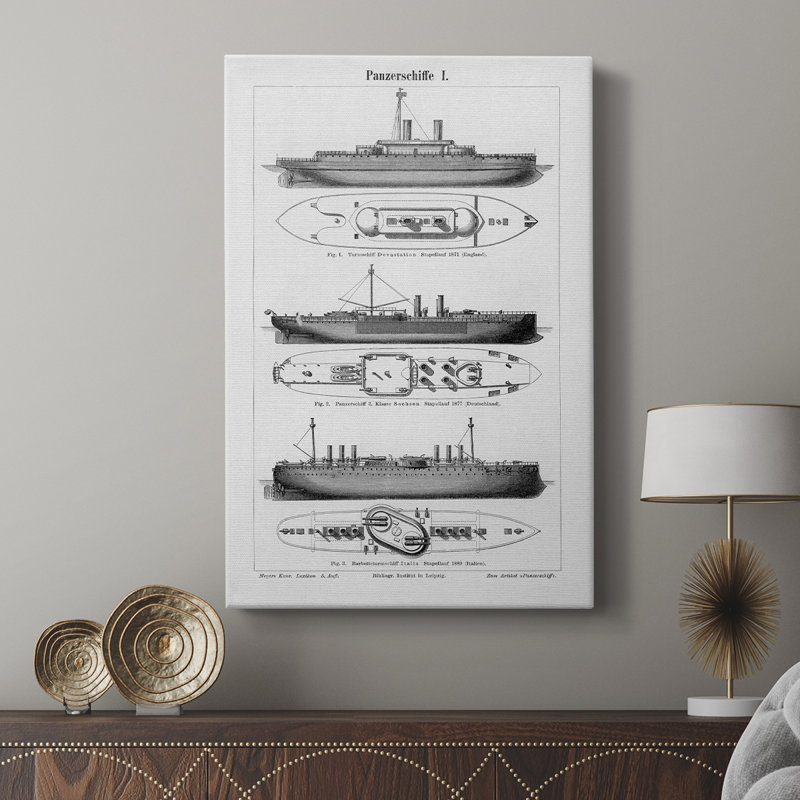 Bateau industriel - galerie Cavas sur mesure, 18" H x 12" W