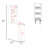Modern Folding Table with Storage, White