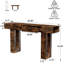 Console rectangulaire en bois de style campagnard de 63 po, derrière le canapé-795056328