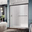  Porte de douche réversible double coulissante avec verre trempé transparent de 6 mm de largeur, l 60 po x H 72 po-108648825-101945235