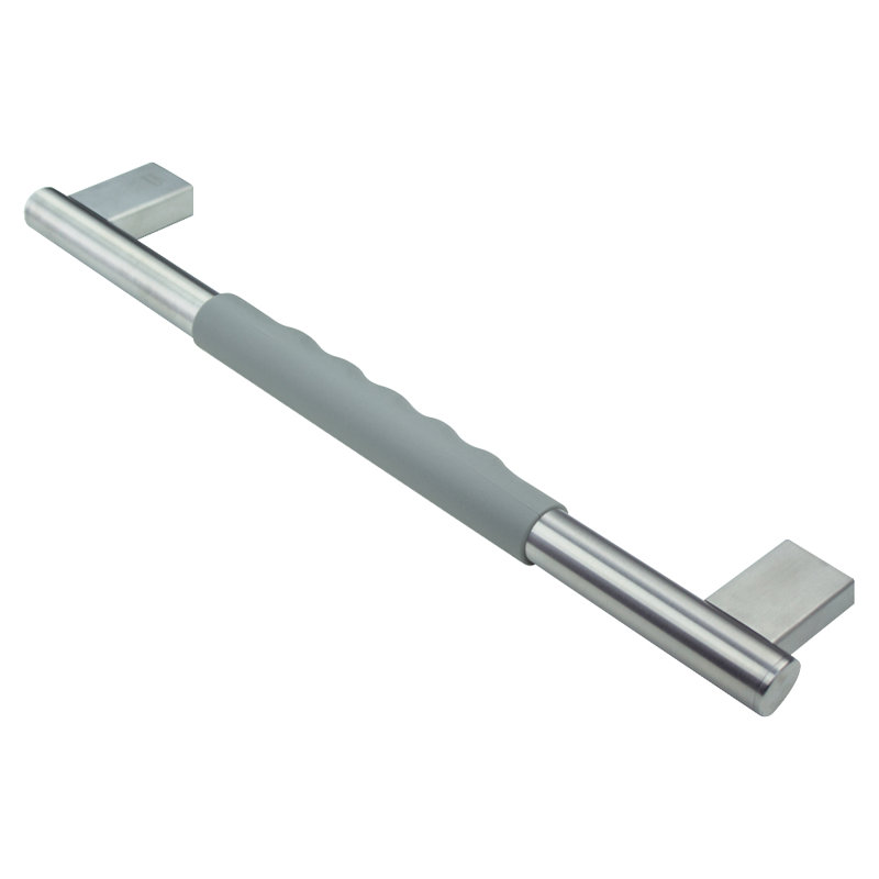 Maddox Grab Bar, 15.75" W, Brushed Stainless/Grey