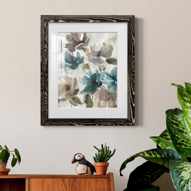 Topaz Garden I - peinture encadrée, H 20 po x l 17 po x P 1,5 po, Noir
