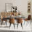 Rectangular Wood Top Double Pedestal Dining Set-435677314-435677324