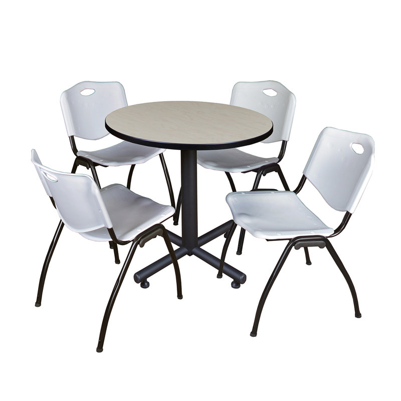 Table de salle de repos Nicklo, Érable, gris