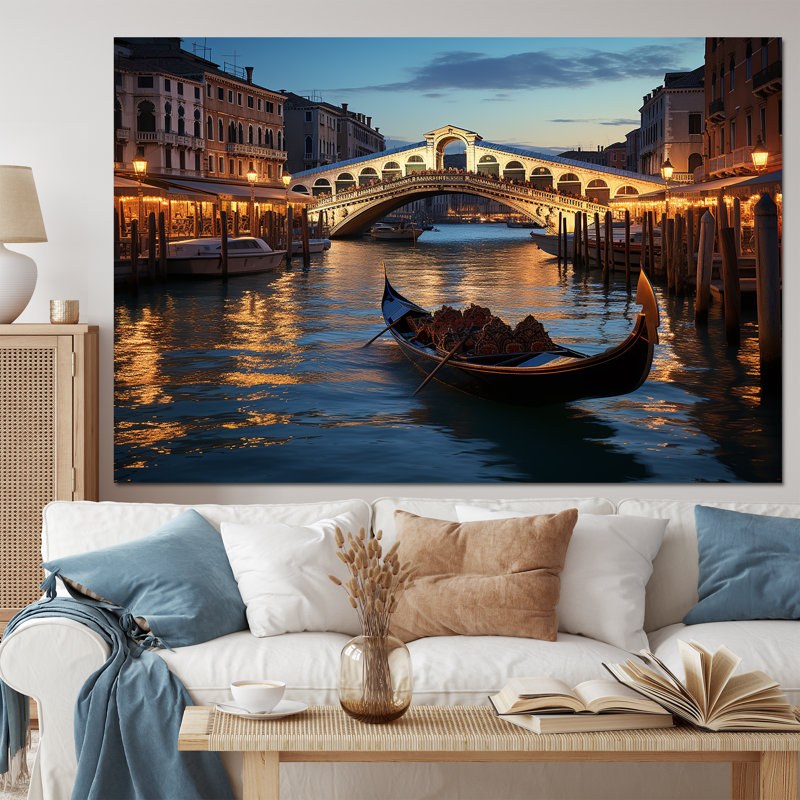 Italie Pont du Rialto Ponte II - Italie, reproduction d'art encadrée