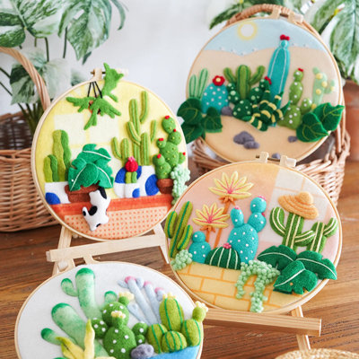 Trousse de feutrage à l'aiguille - verdure sous l'eau. Ensemble de bricolage en laine Wizardi F07N8-W437