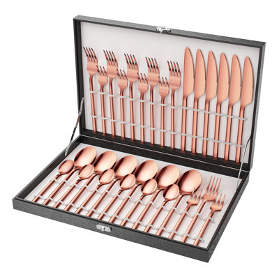 Mcglothin 30 Piece 18/10 Stainless Steel Flatware Set, Service for 6 -  Mercer41, A6D3290260A84D8EAC55B9BC2C327419