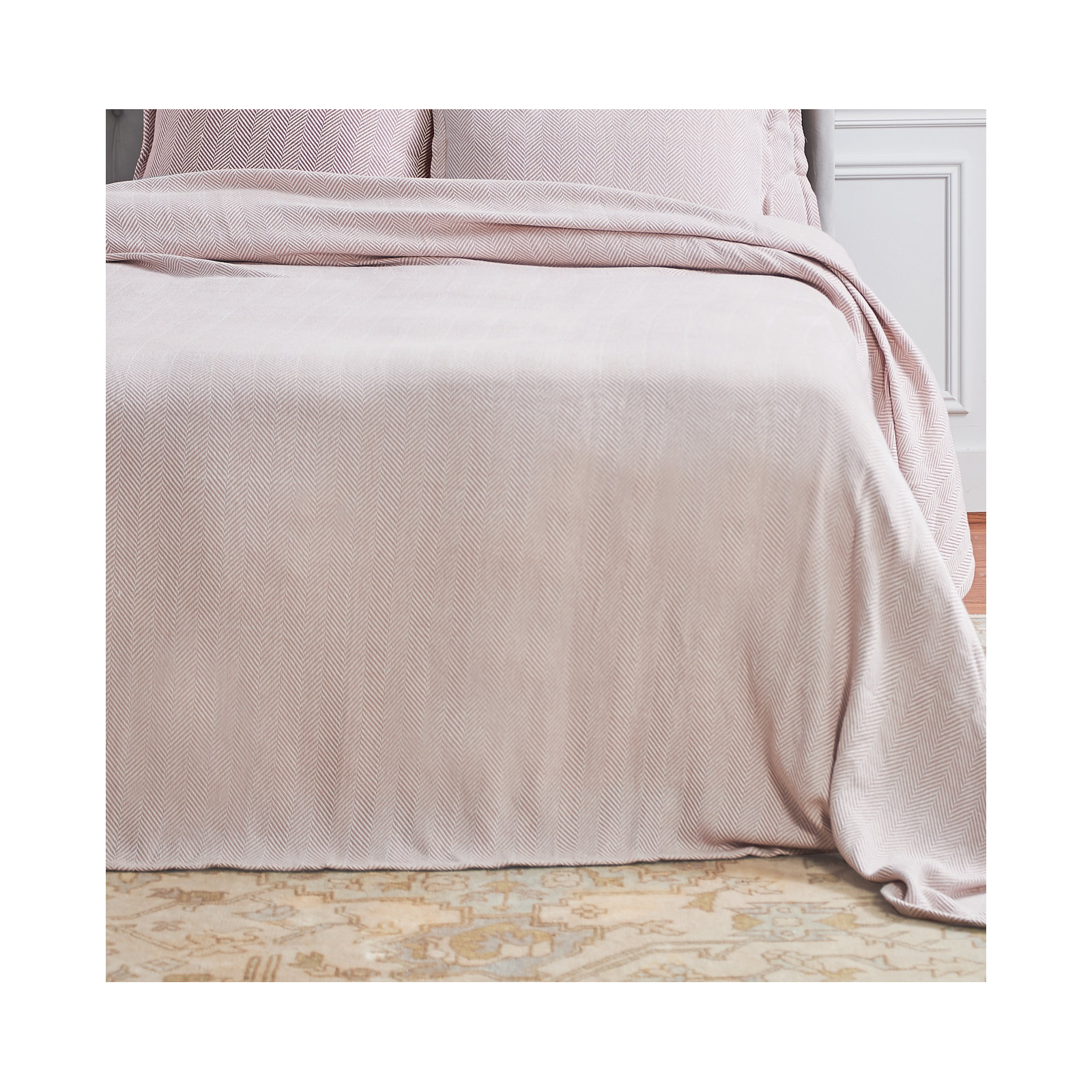 Orson 100% Cotton Blanket, Rosewood