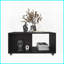 Table basse rectangulaire de 36 po de large avec tablette - Wengue noir, table de salon mobile, surface spacieuse et mobilité facile
