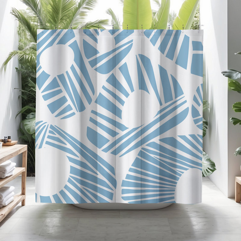 Coco Shower Curtain, Blue