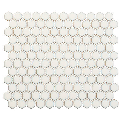 Alpin- Lux 3/4" Porcelain Hexagon- Honeycomb Mosaic Kitchen Backsplash, Bathroom, Shower, Pool, Wall and Floor Tile