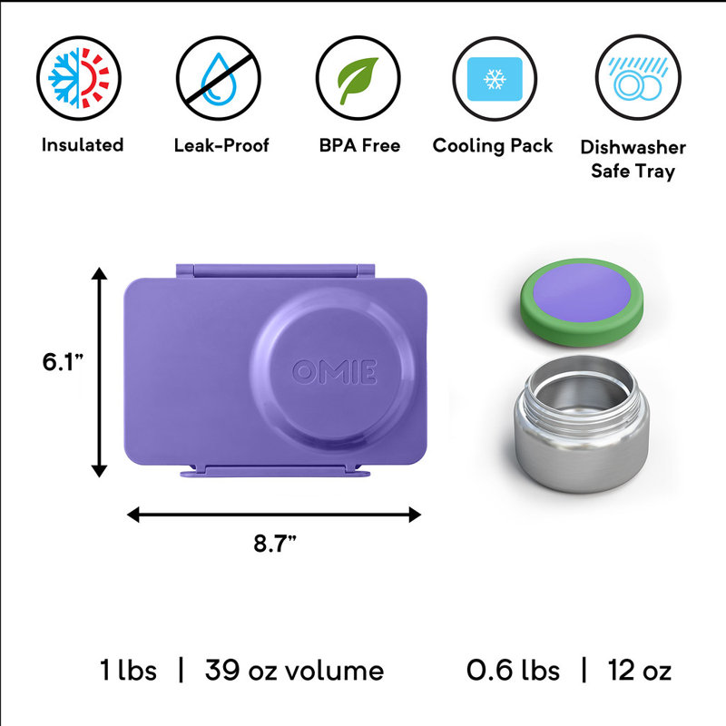 Galaxy Purple Insulated Stainless Steel Bento Lunch Box