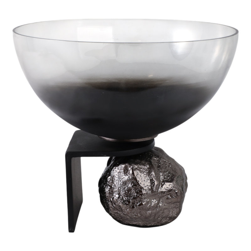 Handmade Glass Decorative Bowl, 10'' H X 11'' W X 11'' D