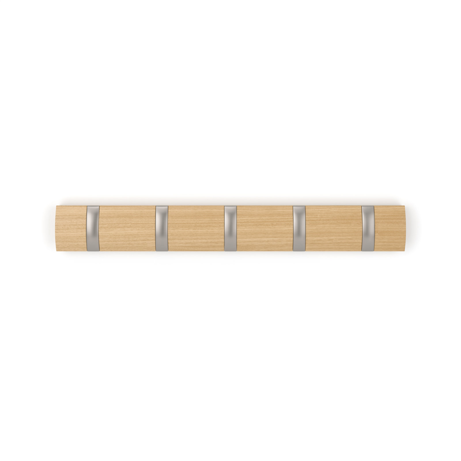 Ainikki 5 - Hook Coat Rack, Natural/Nickel