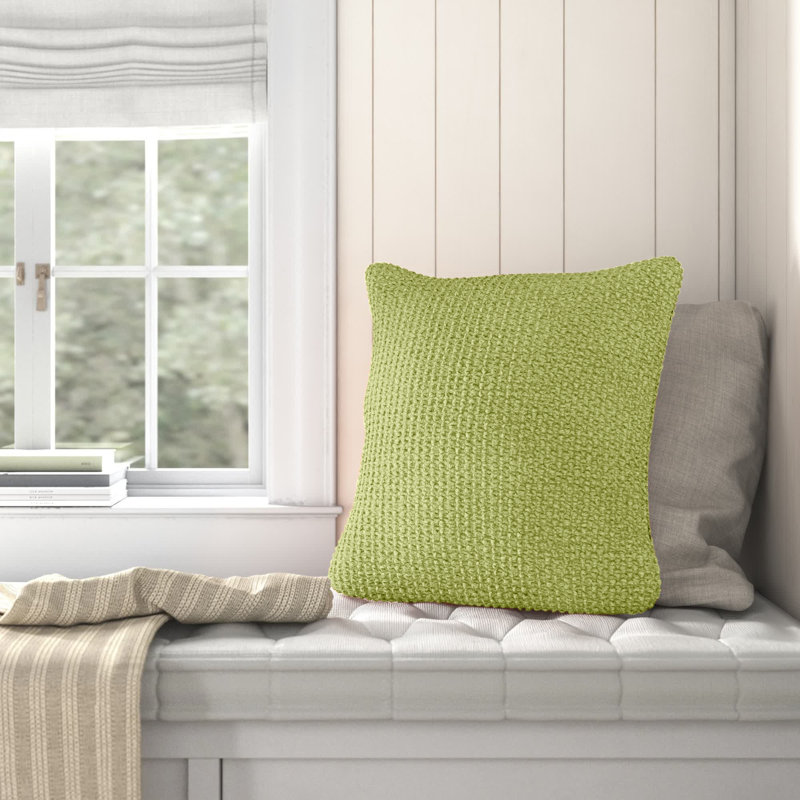 Mansel Textured Throw Pillow, Sage, 20"W x 20"H x 3"D, Polyester