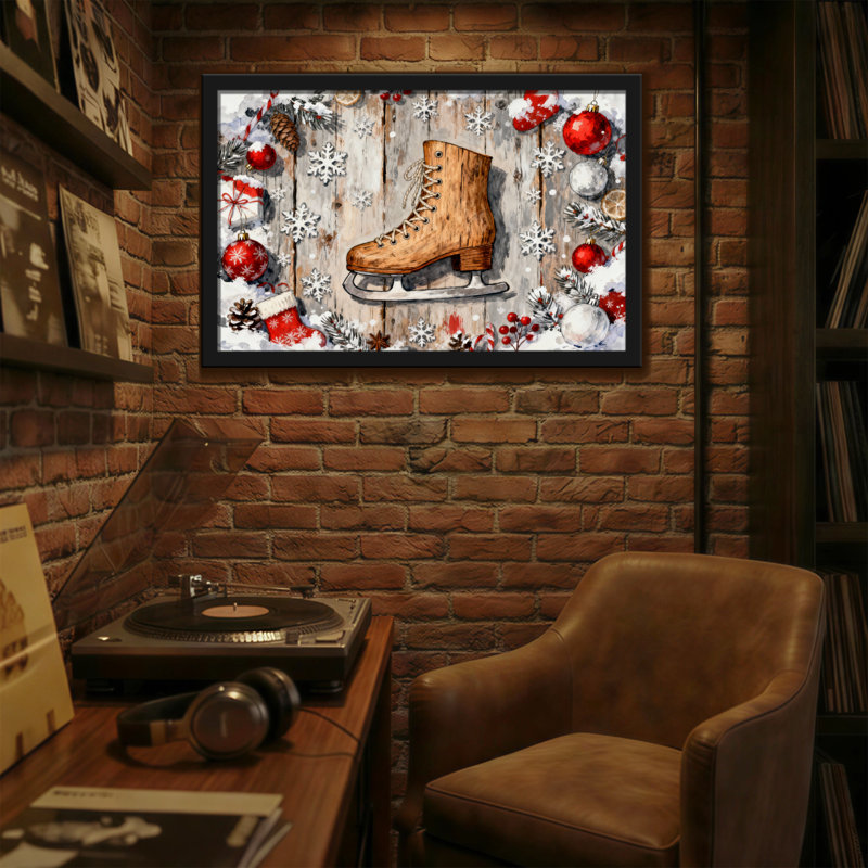 Christmas Christmas Ice Skate Winter Decorations Pattern