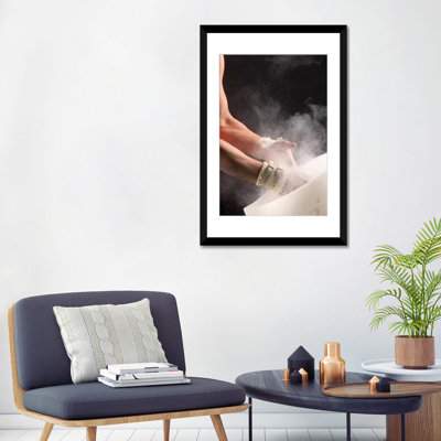 « masculin gymnasting craie on it, island bainbridge, washington state, usa », reproduction de photo sur toile