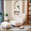 Fauteuil inclinable pliable pour balcon et chambre à coucher, tissu doux et éponge haute densité pour un confort ultime-1388837385