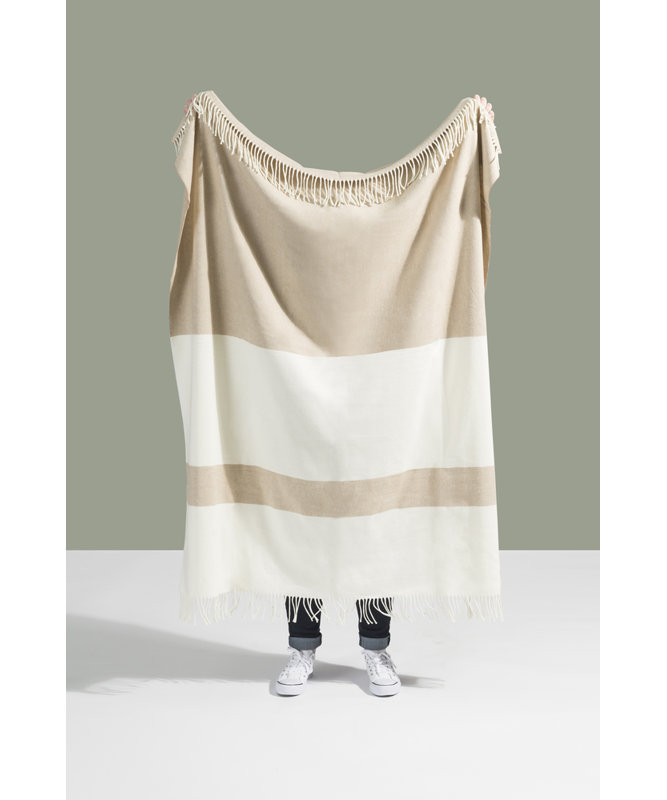 Jeté en mélange de coton Sydney, Dune